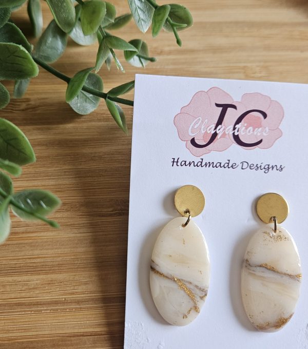 Oval translucent marble