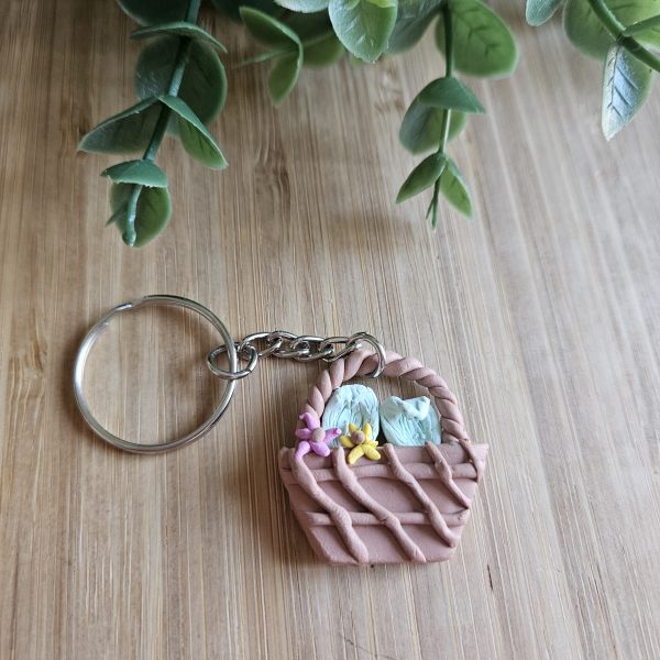 Easter bunny ears keychain