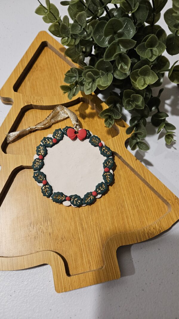 Christmas Wreath picture frame Ornament