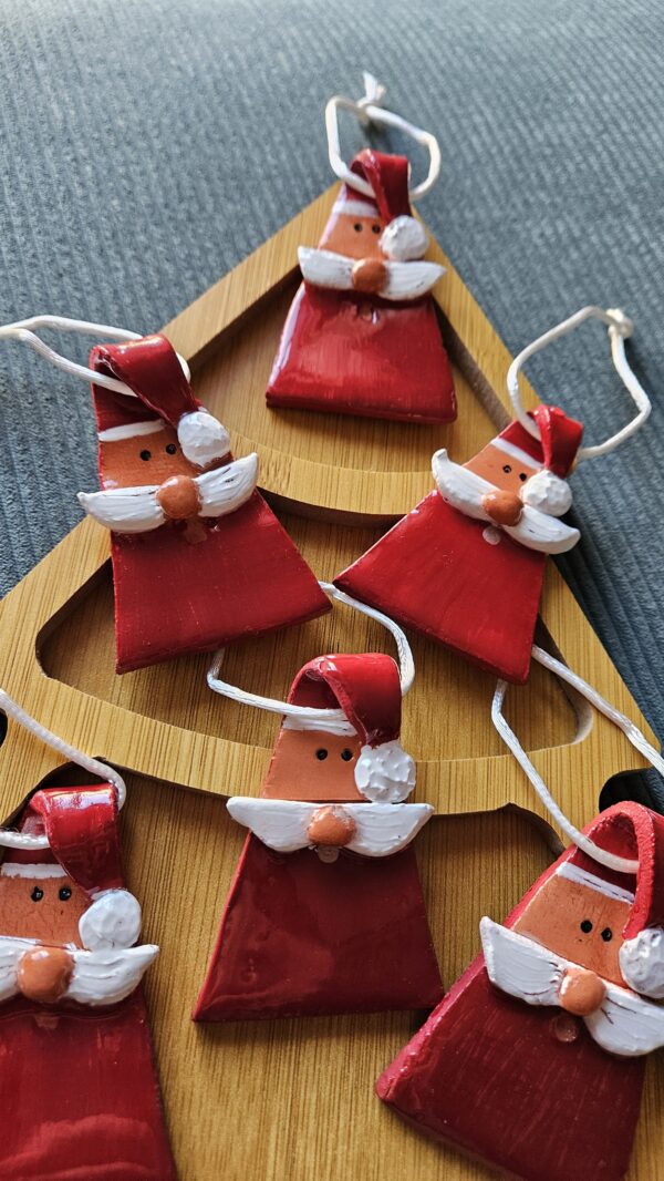 Santa Triangle Ornament