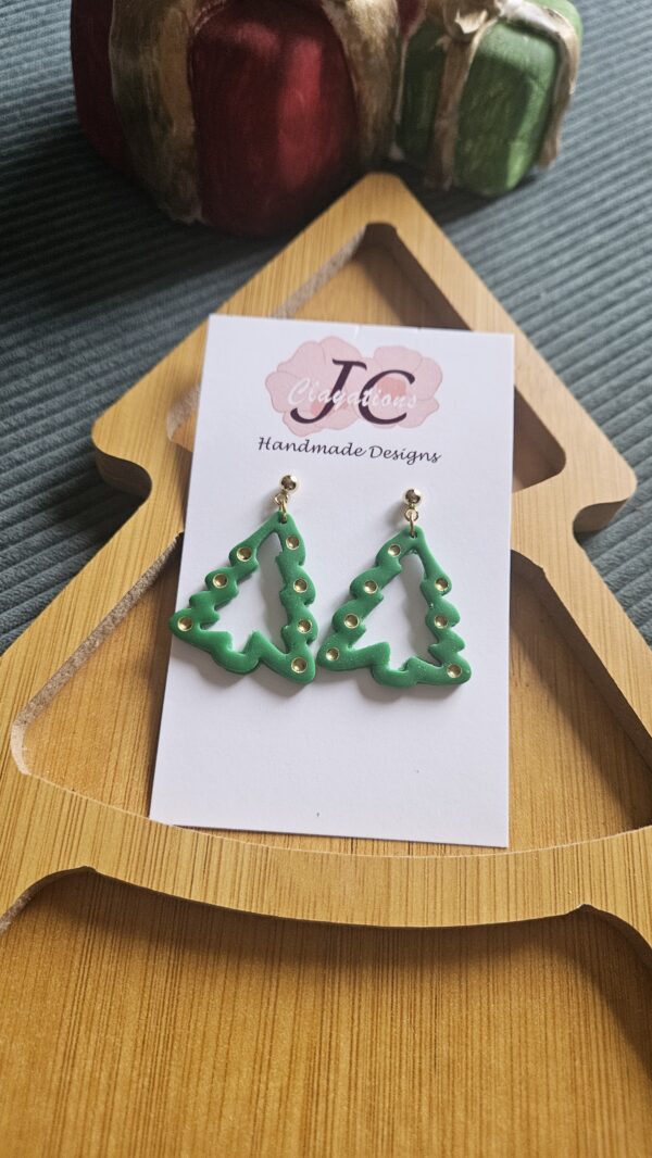 Hollow Christmas Tree Earrings